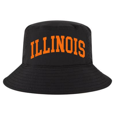 Illinois IL Throwback Design Classic Cool Comfort Performance Bucket Hat