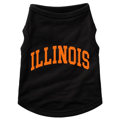 Illinois IL Throwback Design Classic Doggie Tank