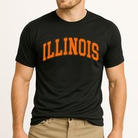 Illinois IL Throwback Design Classic Cooling Performance Crew T-Shirt