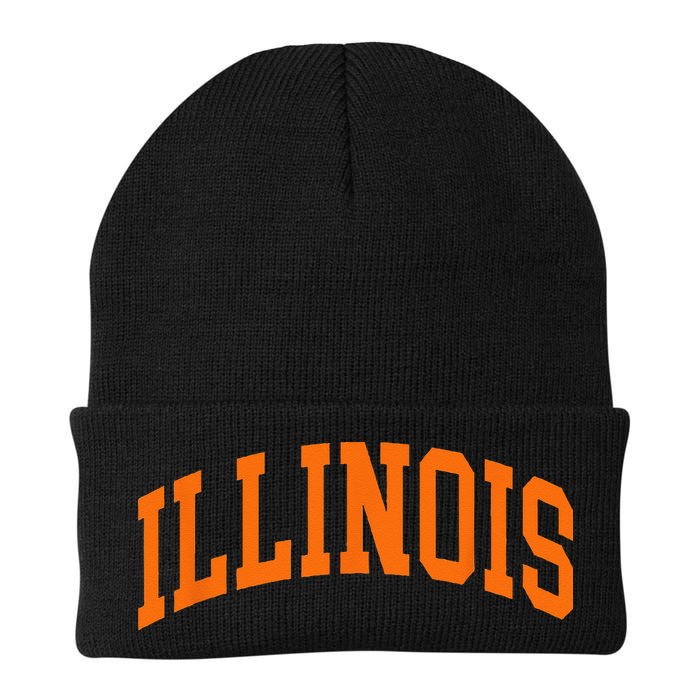 Illinois IL Throwback Design Classic Beanie