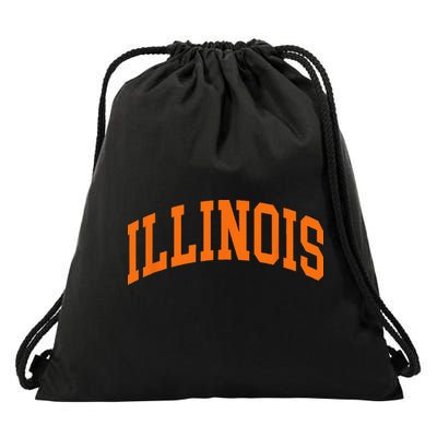 Illinois IL Throwback Design Classic Drawstring Bag