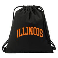 Illinois IL Throwback Design Classic Drawstring Bag