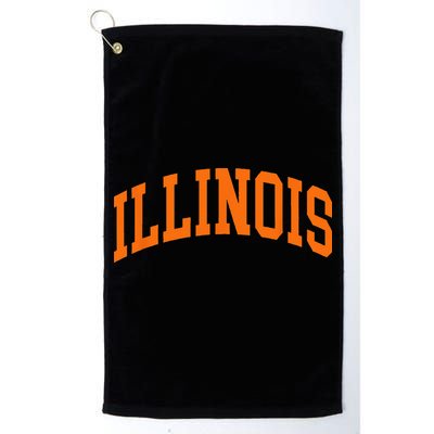 Illinois IL Throwback Design Classic Golf Towel