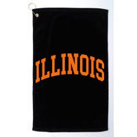 Illinois IL Throwback Design Classic Golf Towel