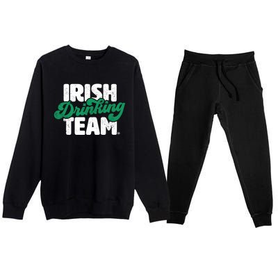 Irish Ing Team Funny Gift Premium Crewneck Sweatsuit Set