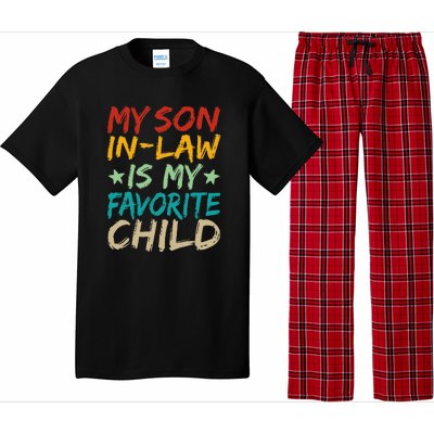 It's I'm The Favorite Son In Law Funny Family Humor Pajama Set