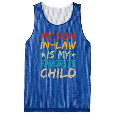 It's I'm The Favorite Son In Law Funny Family Humor Mesh Reversible Basketball Jersey Tank