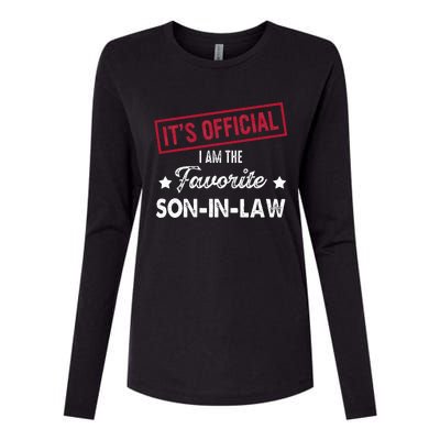 Its Im The Favorite Son In Law Womens Cotton Relaxed Long Sleeve T-Shirt