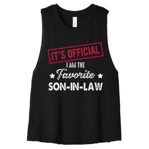 Its Im The Favorite Son In Law Women's Racerback Cropped Tank