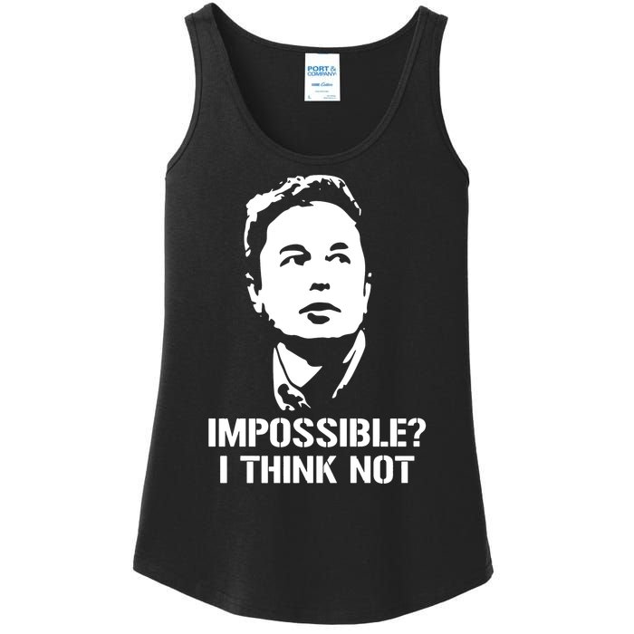 Impossible I Think Not Elon Musk Ladies Essential Tank