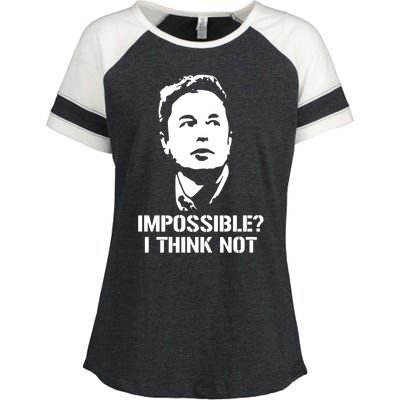 Impossible I Think Not Elon Musk Enza Ladies Jersey Colorblock Tee