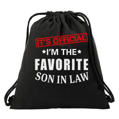 Its Im The Favorite Son In Law Drawstring Bag