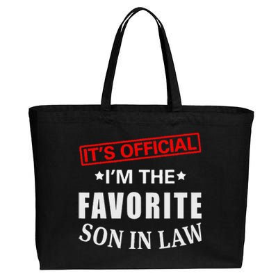 Its Im The Favorite Son In Law Cotton Canvas Jumbo Tote