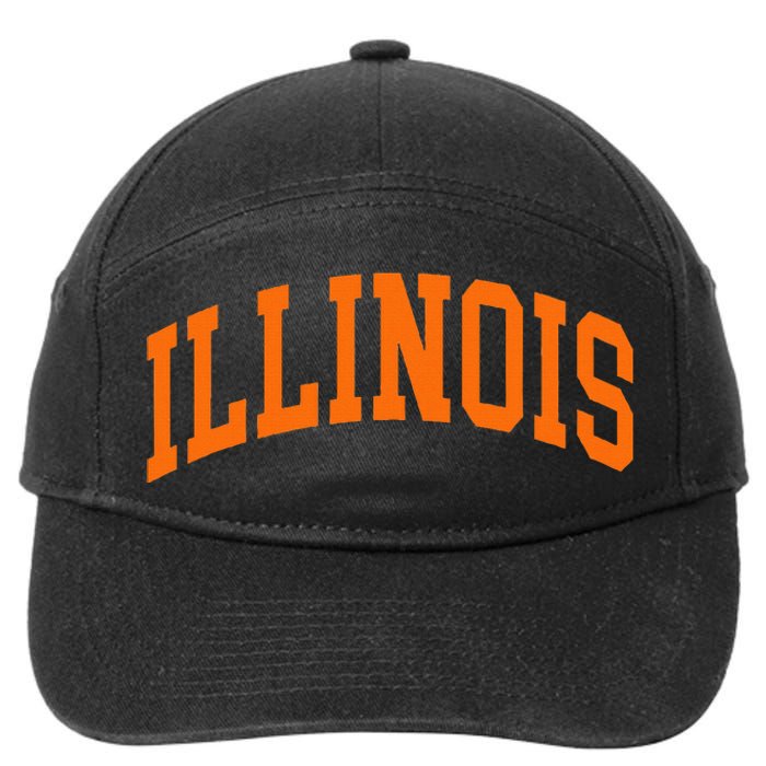 Illinois Il Throwback Design Classic 7-Panel Snapback Hat