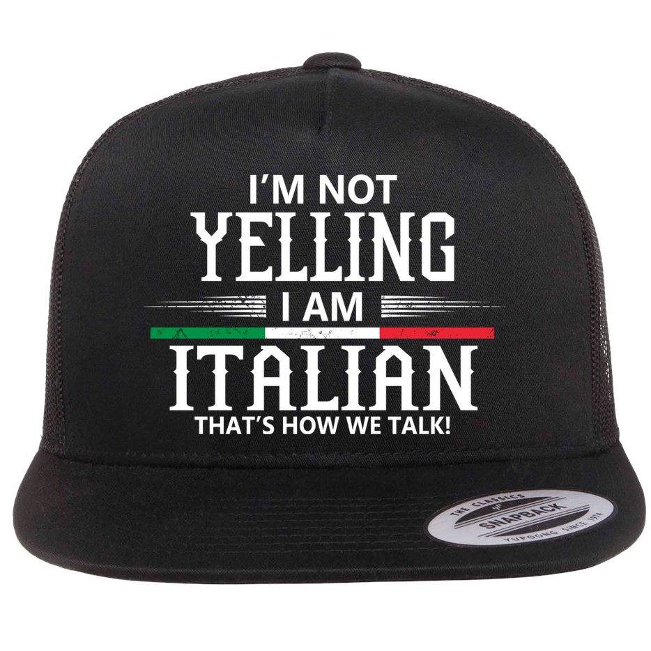 Italian Flat Bill Trucker Hat