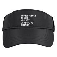 Intelligence Is The Ability To Adapt To Change Funny Code Adult Drive Performance Visor