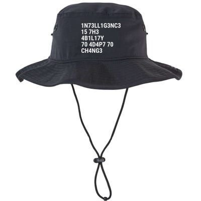 Intelligence Is The Ability To Adapt To Change Funny Code Legacy Cool Fit Booney Bucket Hat