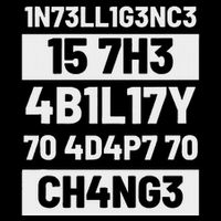 Intelligence Is The Ability To Adapt Change Pun Physiker Daily Commute Backpack