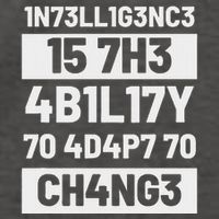 Intelligence Is The Ability To Adapt Change Pun Physiker Vector Backpack