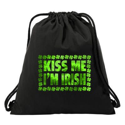 I'm Irish Tie Dye Shamrock St. Patrick's Day Drawstring Bag