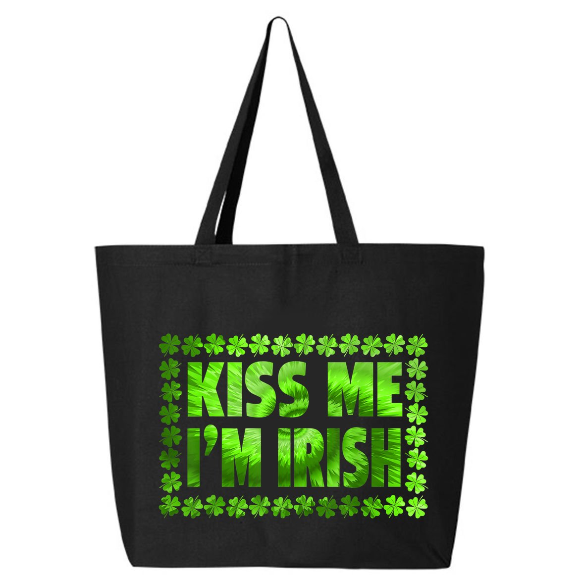 I'm Irish Tie Dye Shamrock St. Patrick's Day 25L Jumbo Tote