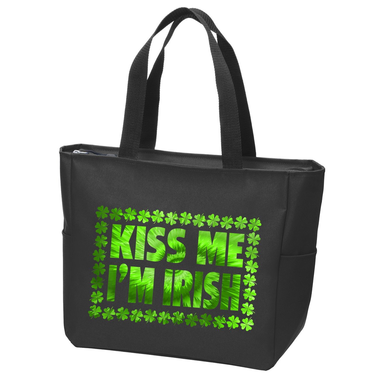 I'm Irish Tie Dye Shamrock St. Patrick's Day Zip Tote Bag