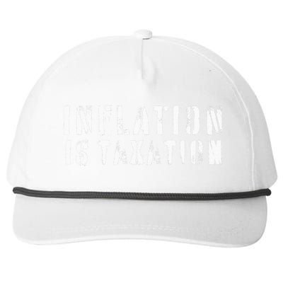 Inflation Is Taxation Snapback Five-Panel Rope Hat