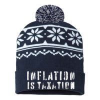 Inflation Is Taxation USA-Made Snowflake Beanie