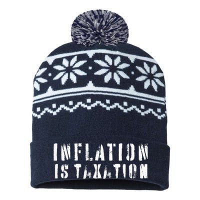 Inflation Is Taxation USA-Made Snowflake Beanie