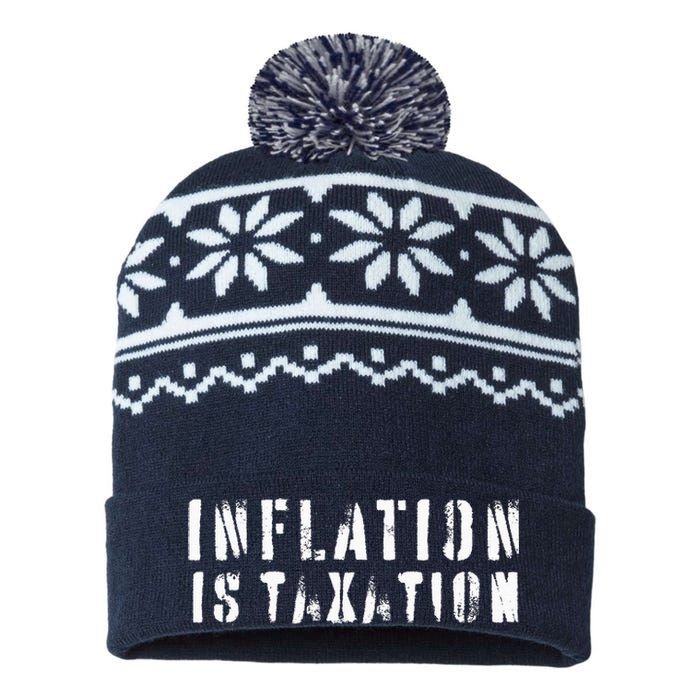 Inflation Is Taxation USA-Made Snowflake Beanie