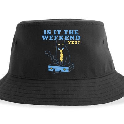Is It The Weekend Yet Funny Cat Sustainable Bucket Hat