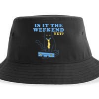 Is It The Weekend Yet Funny Cat Sustainable Bucket Hat