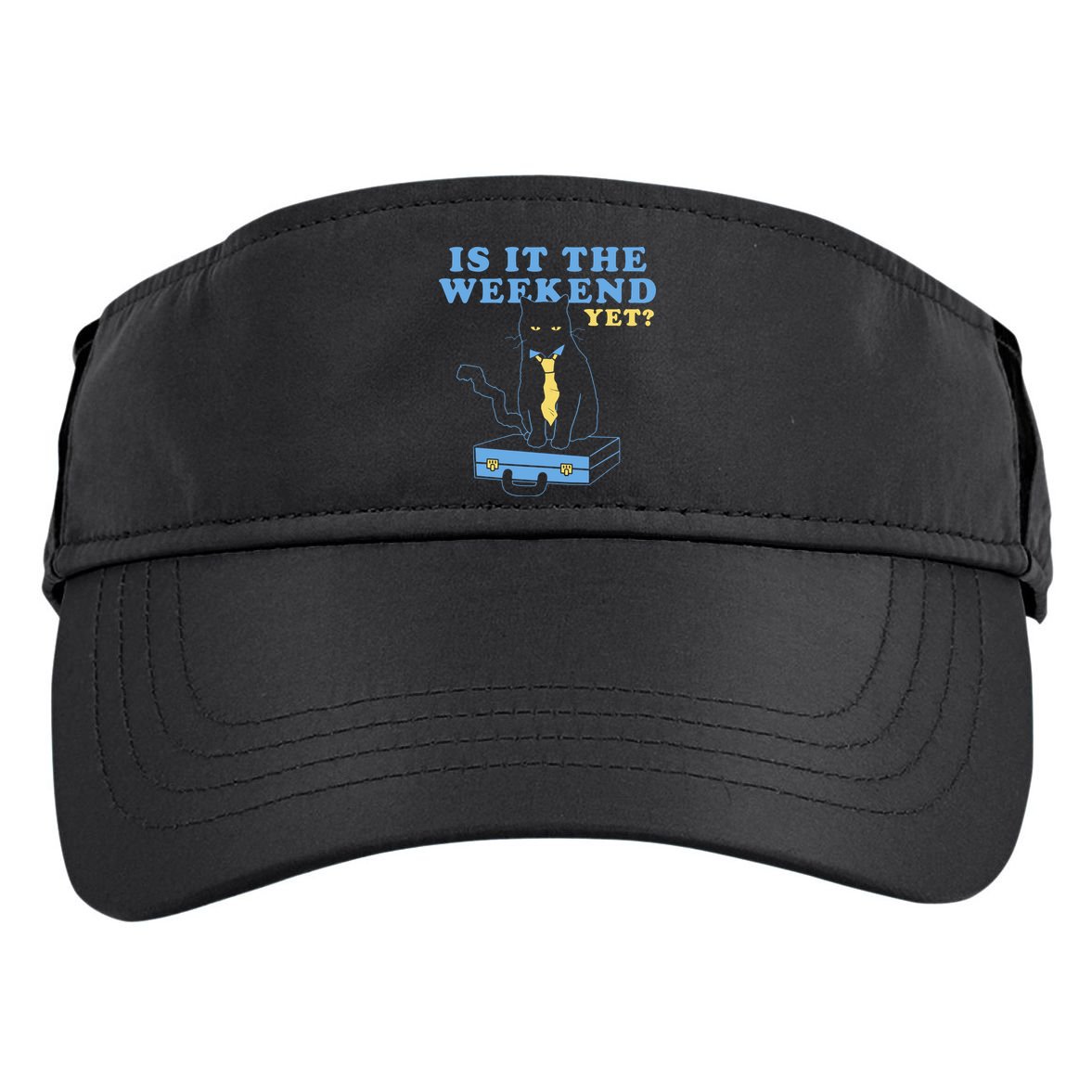 Is It The Weekend Yet Funny Cat Adult Drive Performance Visor