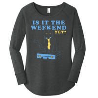 Is It The Weekend Yet Funny Cat Women's Perfect Tri Tunic Long Sleeve Shirt