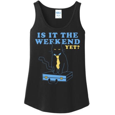 Is It The Weekend Yet Funny Cat Ladies Essential Tank