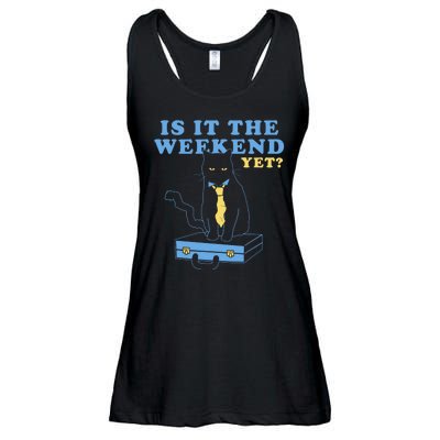 Is It The Weekend Yet Funny Cat Ladies Essential Flowy Tank