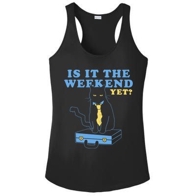 Is It The Weekend Yet Funny Cat Ladies PosiCharge Competitor Racerback Tank