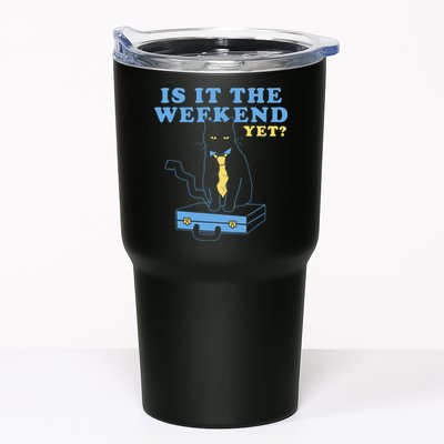 Is It The Weekend Yet Funny Cat Tumbler