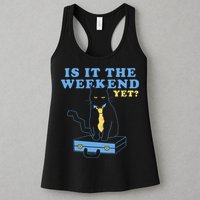 Is It The Weekend Yet Funny Cat Womens Tank Top