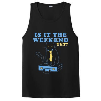 Is It The Weekend Yet Funny Cat PosiCharge Competitor Tank
