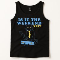 Is It The Weekend Yet Funny Cat Tank Top