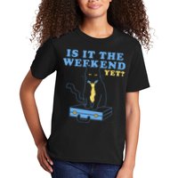Is It The Weekend Yet Funny Cat Kids T-Shirt