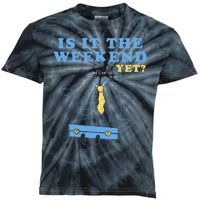 Is It The Weekend Yet Funny Cat Kids Tie-Dye T-Shirt