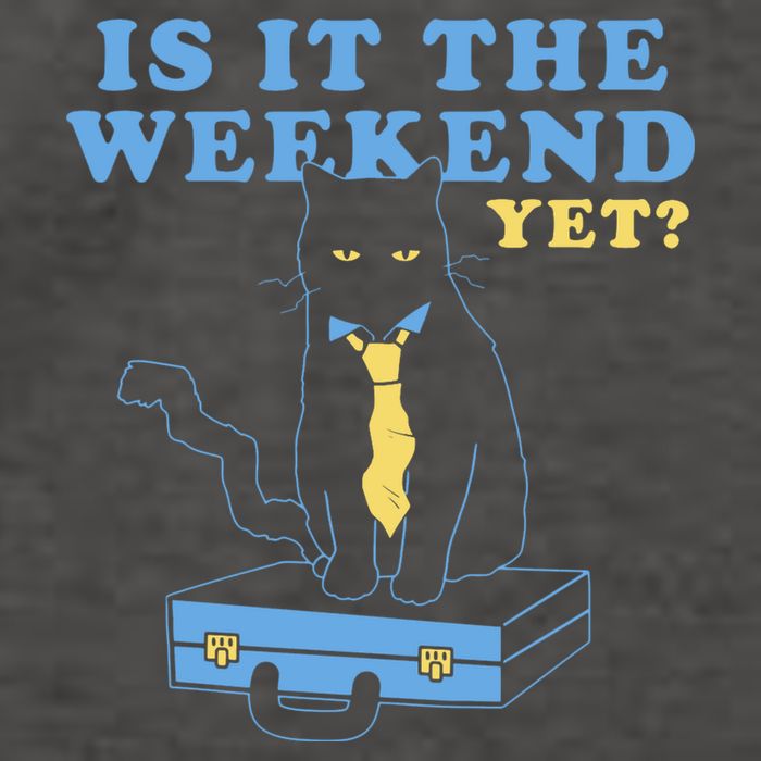 Is It The Weekend Yet Funny Cat Vector Backpack