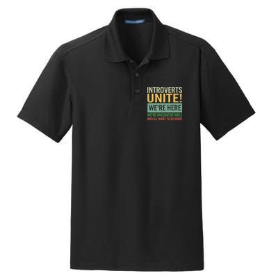 Introvert Introverts Unite Here Uncomfortable Want Go Home Dry Zone Grid Polo