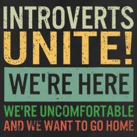 Introvert Introverts Unite Here Uncomfortable Want Go Home Crop Fleece Hoodie