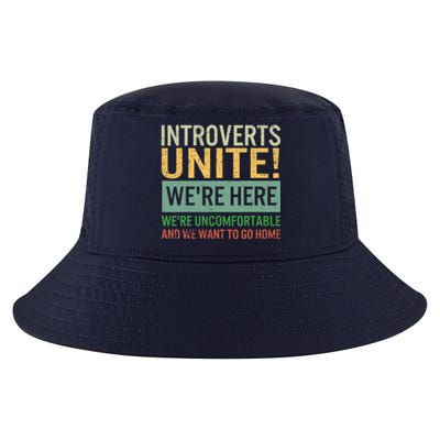 Introvert Introverts Unite Here Uncomfortable Want Go Home Cool Comfort Performance Bucket Hat