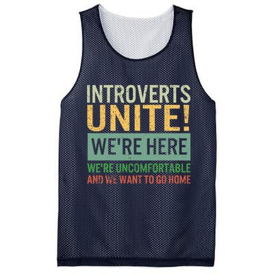 Introvert Introverts Unite Here Uncomfortable Want Go Home Mesh Reversible Basketball Jersey Tank