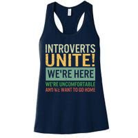 Introvert Introverts Unite Here Uncomfortable Want Go Home Womens Tank Top