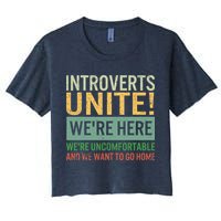 Introvert Introverts Unite Here Uncomfortable Want Go Home Crop Top